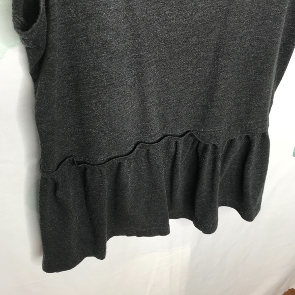 Forever 21 Dark Gray Ruffle Detail Sleeveless Top XL - Picture 7 of 8